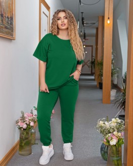 Жіночий спортивний костюм колір зелений 433486