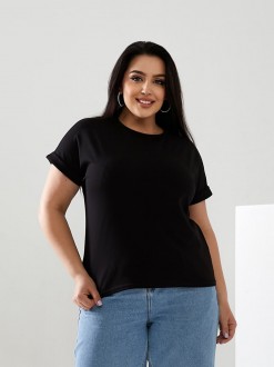 Жіноча футболка колір чорний 432362