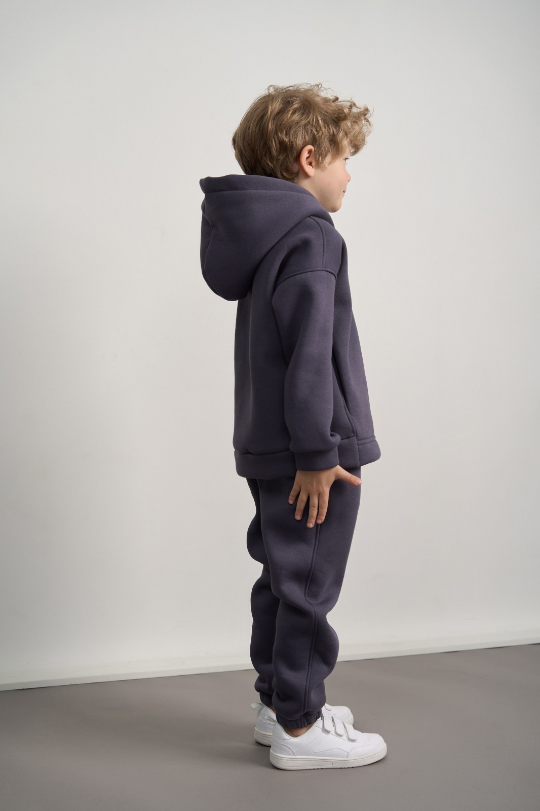 Дитячий спортивний костюм для хлопчика колір графіт р.122 444267