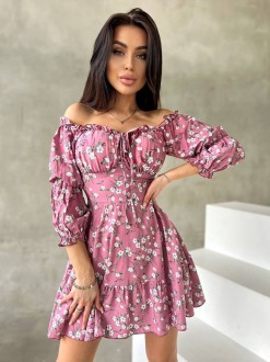 Жіноча сукня міні колір рожевий р.44/46 453946