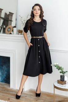 Жіноча сукня міді чорного кольору SKL137-374434