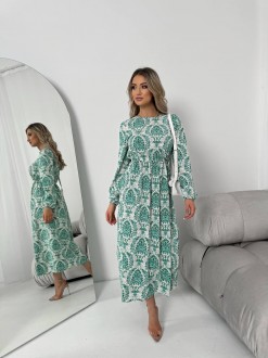 Жіноча сукня із шовкового софту колір ментол р.46/48 453520