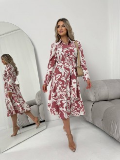 Жіноча сукня із шовкового софту колір пудра р.42/44 454116