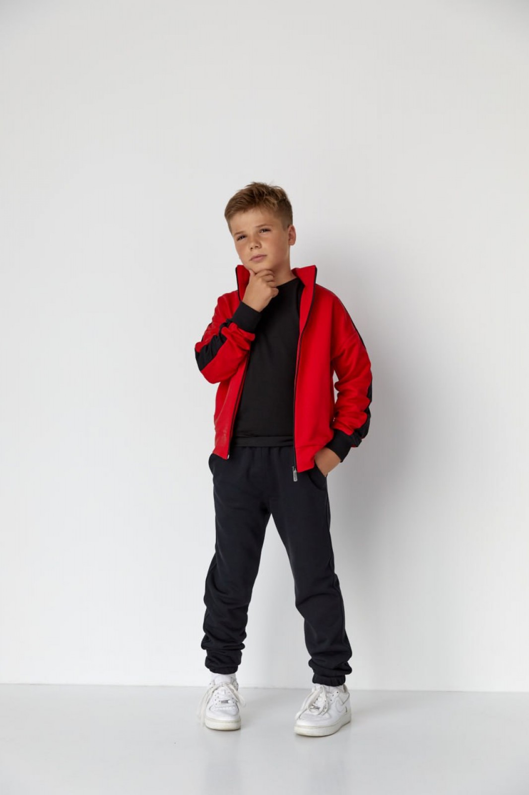 Дитячий спортивний костюм для хлопчика червоний р.164 439148