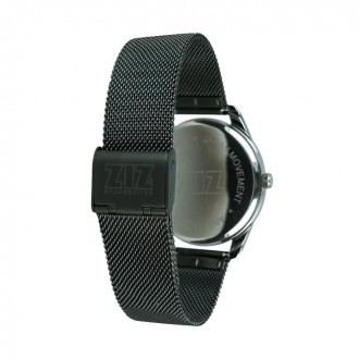 Годинник ZIZ Білим по чорному, ремінець з нержавіючої сталі чорний і додатковий ремінець 142796