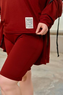 Жіночий спортивний костюм трійка колір бордо р.58/60 434146