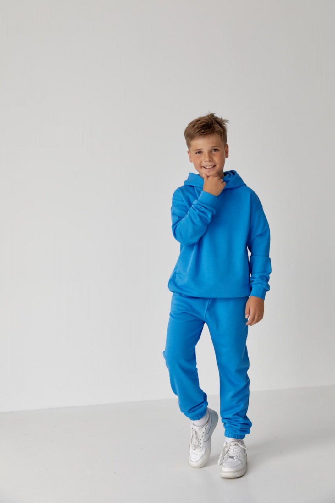 Дитячий спортивний костюм для хлопчика блакитний р.146 439870