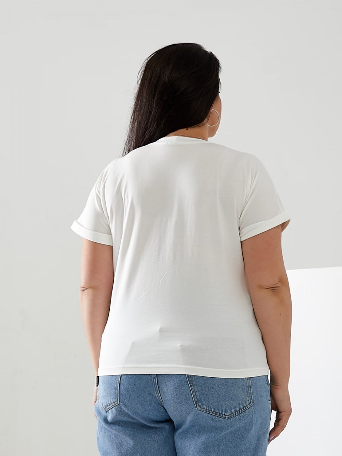 Жіноча футболка PLEASURE колір молочний р.48/50 433673