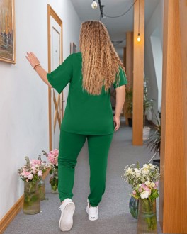 Жіночий спортивний костюм колір зелений 433486