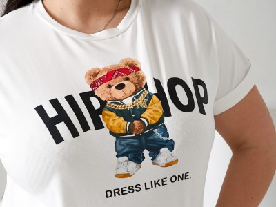 Жіноча футболка HIP-HOP колір молочний р.52/54 433166