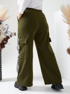 Жіночі брюки карго колір хакі р.54/56 441506
