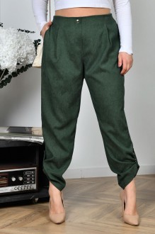 Жіночі брюки із мікровельвету колір хакі р.56/58 453888