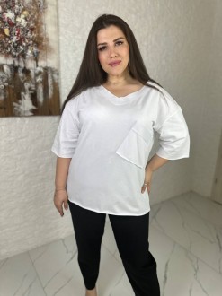 Жіноча футболка колір білий р.58/60 459144