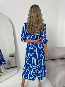 Жіноча сукня із шовкового софту колір синій р.42/44 454124