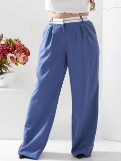 Жіночі штани палаццо блакитного кольору р.48/50 408465