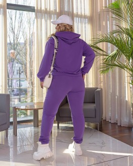 Жіночий прогулянковий костюм колір фіолетовий р.48/50 449292