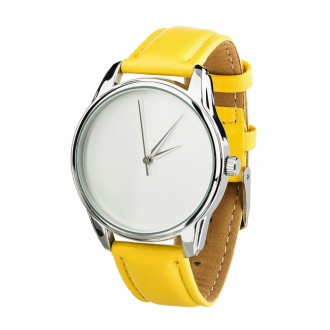 Годинник ZIZ Мінімалізм, ремінець лимонно-жовтий, срібло і додатковий ремінець 142865
