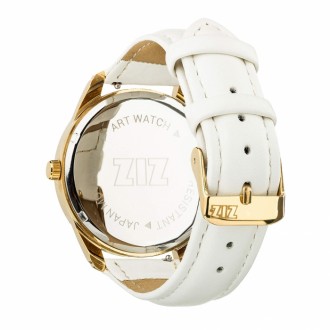 Годинник ZIZ Мінімалізм, ремінець кокосово-білий, золото і додатковий ремінець 142867