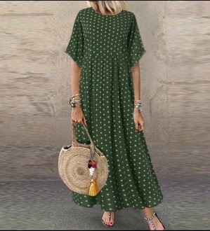 Жіноча сукня із софту міді колір зелений р.46/48 456079