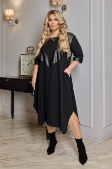 Жіноча сукня вільного крою колір чорний р.62/64 449380