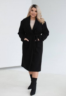 Жіноче кашемірове пальто колір чорний р.48/50 451565
