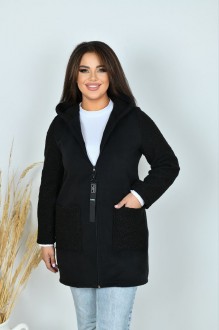 Жіноче пальто із кашеміру колір чорний р.48/50 442807