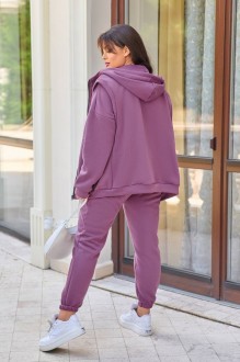 Жіночий костюм із жилеткою колір фіолетовий р.48/50 438170