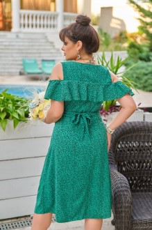 Жіноча сукня на запах колір зелений р.54/56 437022