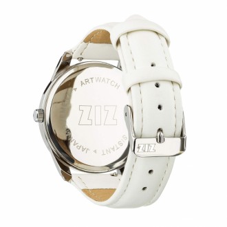 Годинник ZIZ Мінімалізм, ремінець кокосово-білий, срібло і додатковий ремінець 142851