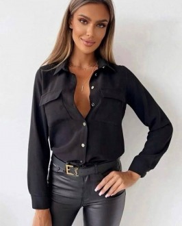 Жіноча блуза колір чорний р.42/44 449211