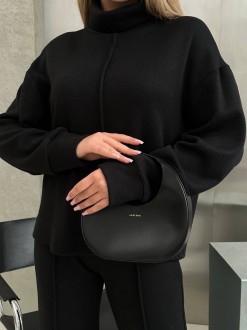 Жіночий костюм із ангори колір чорний р.42/44 446477