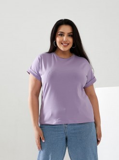 Жіноча футболка колір лавандовий р.42/46 432371