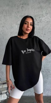 Жіноча футболка Los angeles колір чорний р.S 455852