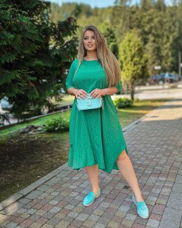 Жіноча сукня вільного крою колір салатовий р.50/52 434700