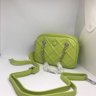 Жіноча сумочка з ремінцем колір насичений зелений 436081