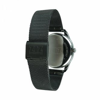 Годинник ZIZ Мінімалізм чорний, ремінець з нержавіючої сталі чорний і додатковий ремінець 142926