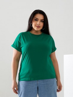 Жіноча футболка колір зелений р.56/58 432388