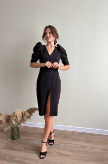 Жіноча сукня з рукавом чорного кольору р.M 385656