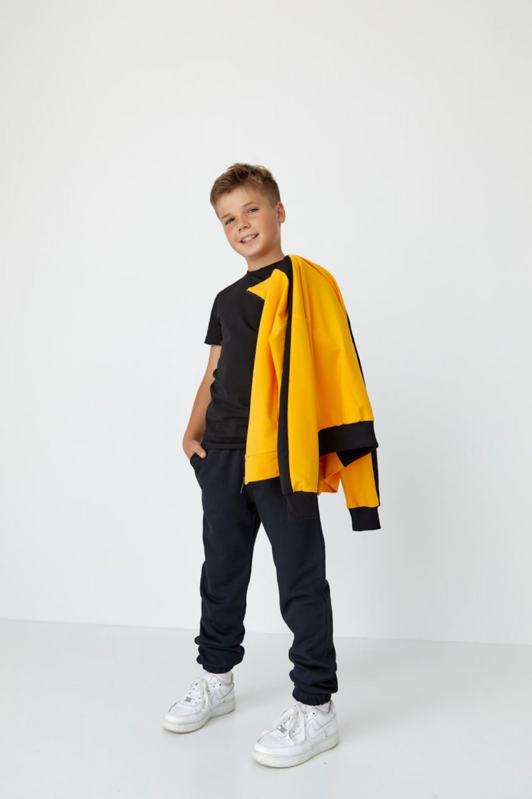 Дитячий спортивний костюм для хлопчика жовтий р.164 439157