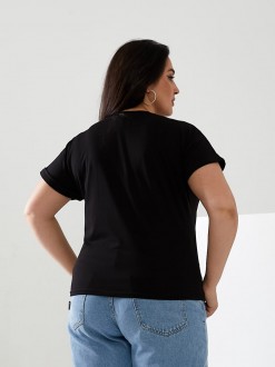 Жіноча футболка INTENSE колір чорний р.52/54 433175