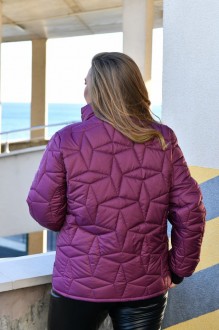 Жіноча тепла курточка колір марсала р.52/54 447507