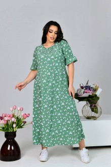 Жіноча сукня міді колір оливка р.50/52 433023