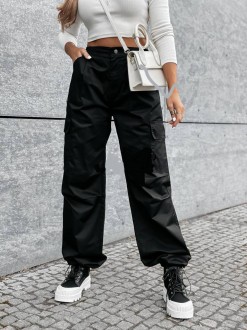 Жіночі брюки карго колір чорний р.42/44 444328