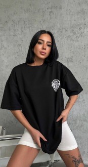 Жіноча футболка колір чорний р.M 455873