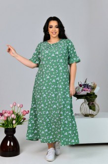 Жіноча сукня міді колір оливка р.58/60 433109