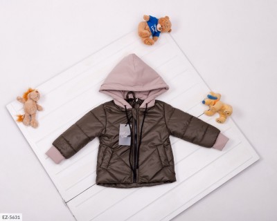 Дитяча демі куртка колір хакі SKL118-374160