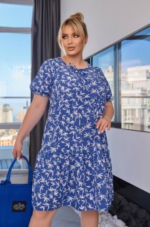 Жіноча сукня із софту колір синій р.50/52 455306