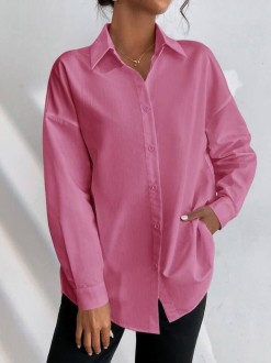 Жіноча сорочка із софту колір малина р.48/50 451188
