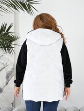 Женская жилетка цвет с капюшоном цвет белый, Цвет: Белый, Размер: 56, изображение 6