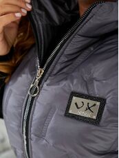 Женская жилетка цвет с капюшоном цвет графит, Цвет: Графитовый, Размер: 56, изображение 6